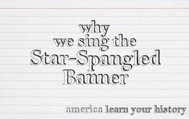Why we sing the star spangled banner